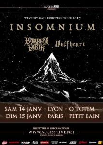 Insomnium + Barren Earth + Wolfheart